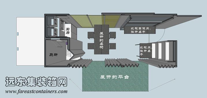 開放集裝箱,集裝箱活動(dòng)房,二手集裝箱貨柜,住人集裝箱房屋