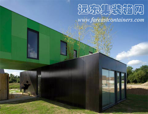 Cross Shape Container Home,集裝箱活動房,集裝箱房屋,集裝箱建筑,集裝箱住宅,住人集裝箱