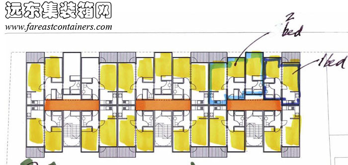 集裝箱酒店平面布置方案,集裝箱房屋,集裝箱建筑,集裝箱住宅,集裝箱活動房,住人集裝箱