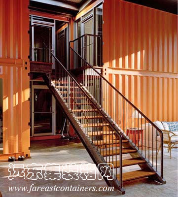 12 Container Home 中的樓梯,集裝箱房屋,集裝箱建筑,集裝箱住宅,集裝箱活動房,住人集裝箱