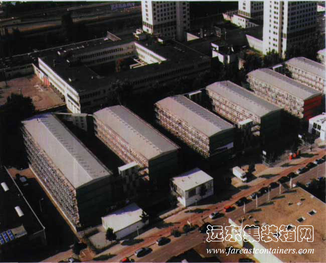 2006年荷蘭Tempo Housing公司設計的集裝箱宿舍Keetwonen,集裝箱建筑,集裝箱房屋,集裝箱住宅,集裝箱活動房,住人集裝箱,二手集裝箱