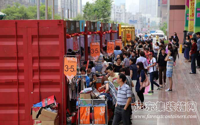 集裝箱房屋式淘寶街,集裝箱建筑,集裝箱活動房,集裝箱住宅