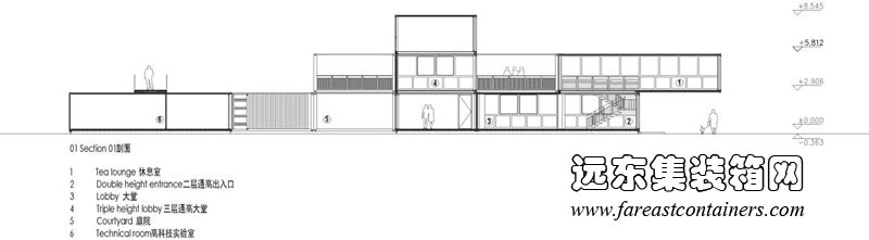 上海多利農(nóng)莊剖面設(shè)計圖,集裝箱建筑,集裝箱房屋,集裝箱住宅,集裝箱活動房
