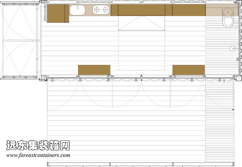 Port-a-bach集裝箱度假屋平面圖,集裝箱住宅,集裝箱建筑,集裝箱房屋,集裝箱活動(dòng)房,住人集裝箱