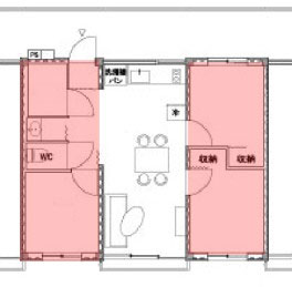 女川應(yīng)急住宅戶(hù)型平面圖三單元套間,集裝箱房屋,集裝箱活動(dòng)房,住人集裝箱,集裝箱住宅,集裝箱建筑