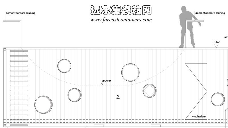 HUB 01 集裝箱學(xué)生宿舍Street life unit的立面圖,集裝箱房屋,集裝箱建筑,集裝箱住宅