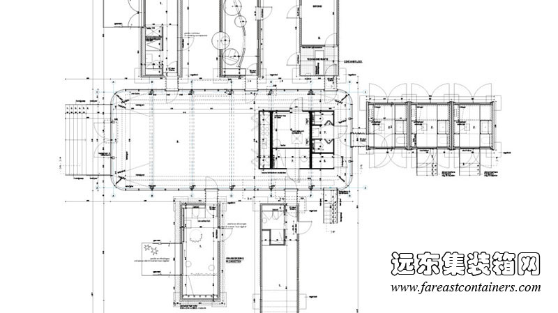 HUB 01 集裝箱學生宿舍Terminal的平面設計圖,集裝箱房屋,集裝箱建筑,集裝箱住宅