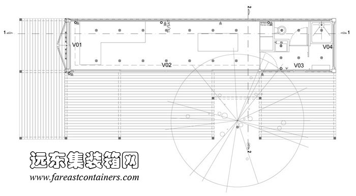 集裝箱別墅電氣布置圖