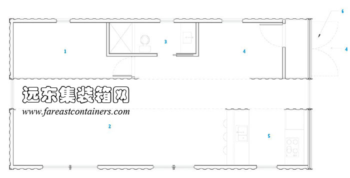 集裝箱住宅樓層平面圖