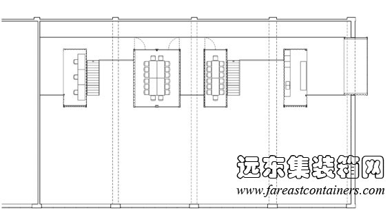 集裝箱辦公室的二層平面圖