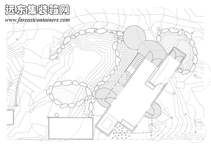 SKINNERS 集裝箱兒童活動中心的一層平面圖