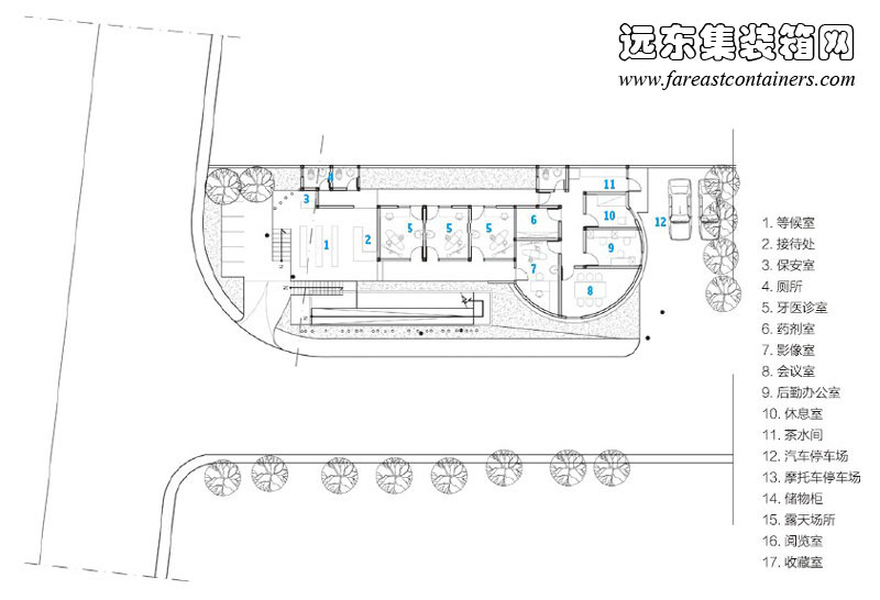 Contertainer 集裝箱社區(qū)中心一層平面圖