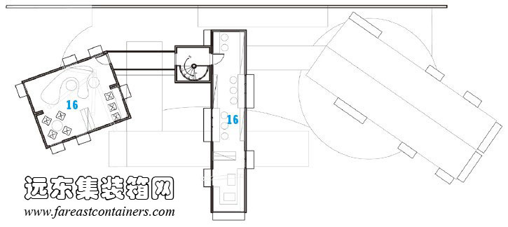 Contertainer 集裝箱社區(qū)中心三層平面圖