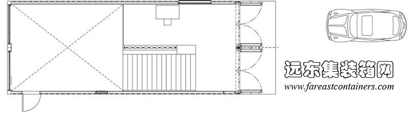 集裝箱工作室二層平面圖