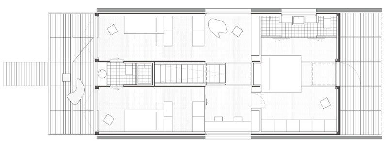 Infiniski Manifesto House 集裝箱別墅二層平面圖